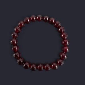 Brown Glass Bead Bracelet 8mm